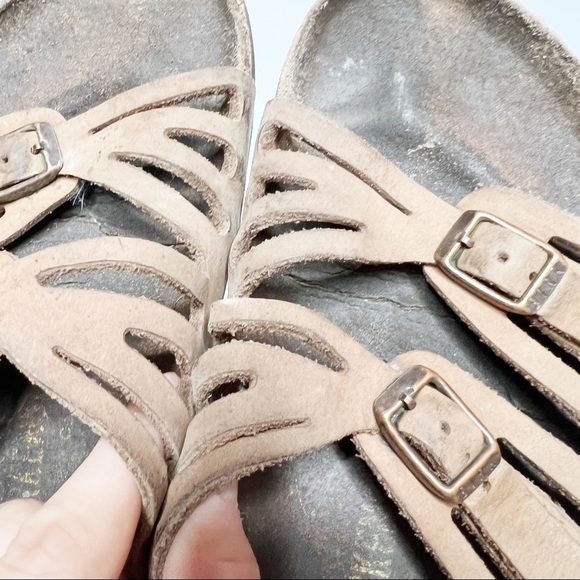 Birkenstock Granada Soft Footbed Slide On Sandal Size 40 9 Women’s Tan Leather - Picture 5 of 6